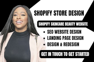 design skincare shopify store cosmetics beauty store website dropshipping store