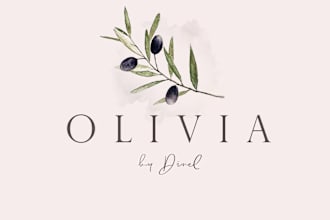 design rustic leaf flower tree plant logo