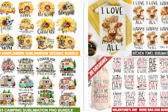 create unique svgs and sublimations design for etsy store