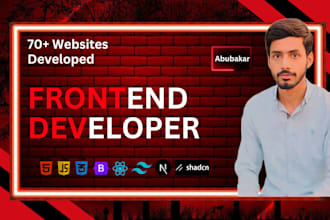 be front end web developer in react js