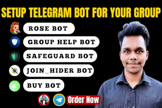 create telegram group bot and setup a professional bot for your group