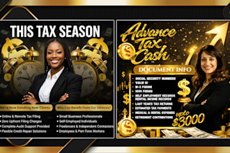 design professional tax preparation flyer design