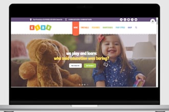 design kindergarten website daycare website preschool website childcare website