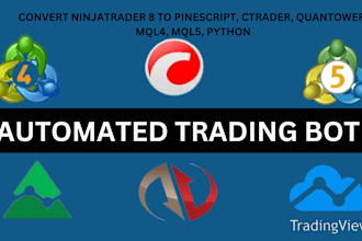 code tradingview pinescript strategy to ninjatrader, ctrader, quantower, mt4 mt5