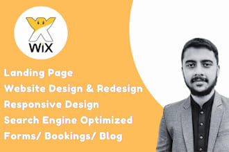 design, redesign wix website and wix landing page