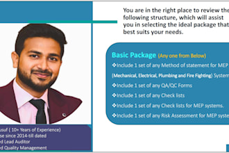 develop a qaqc method statement for the mep system