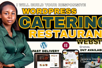 wordpress catering and restaurant website food ordering, delivery, online menu
