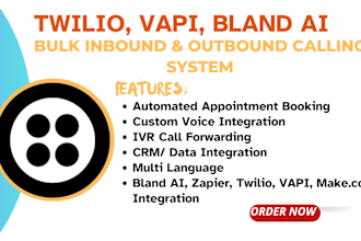 do twilio vapi IVR call forwarding bland ai inbound outbound voice call system