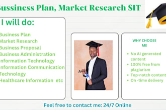 deliver business plan, market research and information technology articles