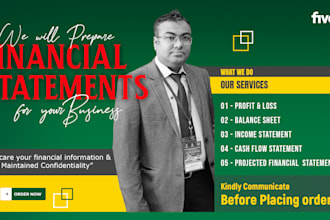 prepare financial statements, profit and loss, income statement, balance sheet