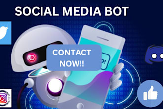 build twitter bot, mass dm bot, pinterest bot, reddit bot, discord bot