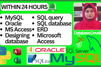 design erd, database oracle, mysql, mssql, sql server,  write sql query