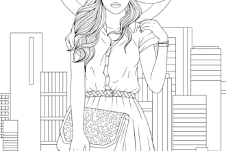 convert any image into line art, coloring book and diagram