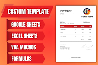 do custom template in excel and google sheets