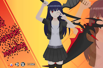 anime character  creation 2d to 3d