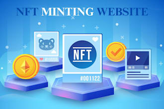 create nft minting website, dapp, landing page and staking
