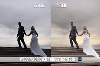 wedding or event photo editing, culling and color correction in lightroom