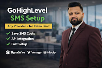 setup gohighlevel SMS with signalwire or any custom SMS provider