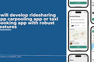 develop ride sharing app, carpooling app, taxi booking app for android and IOS