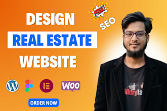 design wordpress landing page real estate  website by crocoblock elementor