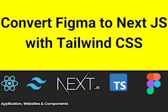 convert figma to react, next js with tailwind css typescript