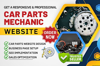 design auto dealer vehicle engine truck rental mechanic garage car parts website