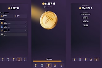 create a clone of notcoin, tapswap, hamster kombat, topcoin in telegram mini app