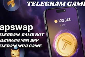 create a clone of the notcoin, tapswap in telegram mini app