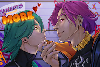 draw fanart, oc, anime and nsfw content