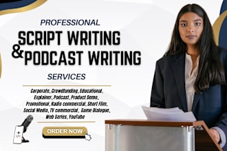 be your professional youtube video script writer, script writing, history, tech