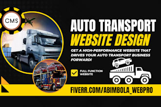 design professional auto transport website auto auction auto transport website