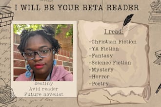 beta read your book, poem, or short story