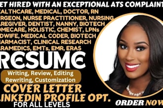 write healthcare resume, medical nursing doctor biotech pharmaceutical resume