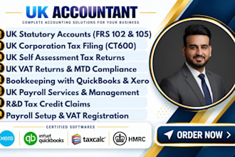 prepare and submit UK company accounts and tax return, UK accountant