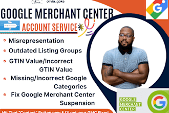 fix google merchant center misrepresentation, approve rejected feed listings