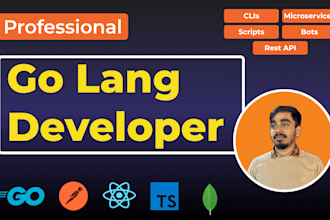 build microservices, web application, cli, rest API in golang