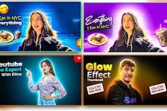 design youtube thumbnail in 1 hr with one more variation