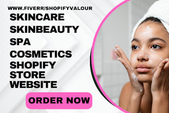 design skincare spa cosmetics skin beauty shopify store website