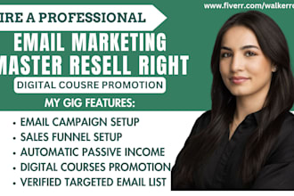 build an automated email campaign to sell master resell rights products