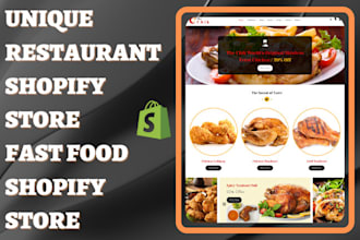 design unique restaurant website fast food store food recipe website