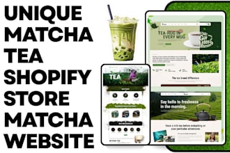 design coffee website matcha tea shopify store matcha green tea coffee store