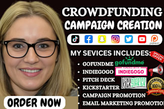 do crowdfunding campaign creation on kickstarter campaign promotion on gofundme