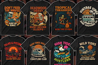 design custom typography tshirts for pod
