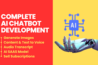 build custom ai chatbot, ai saas website, voice, and image generator app