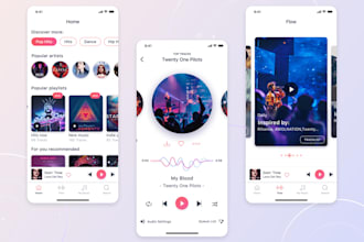 create music app, music streaming app, podcast app, live streaming app