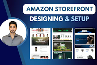 create and setup professional amazon brand storefront design landing page design