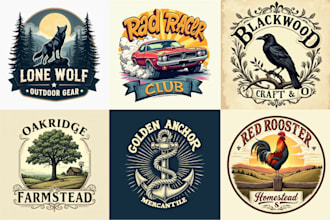 create an amazing custom hand drawn and vintage logo design