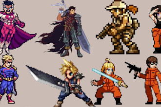 do pixel art sprite animation pokemon fakemon mmrpg maker icon indie game assets