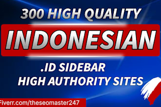 make high da dr indonesian id blogroll sidebar backlinks