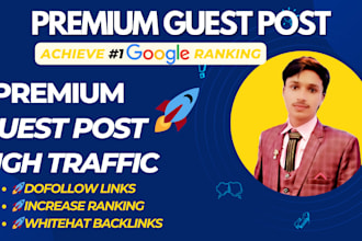 write and publish article on premium website with google index